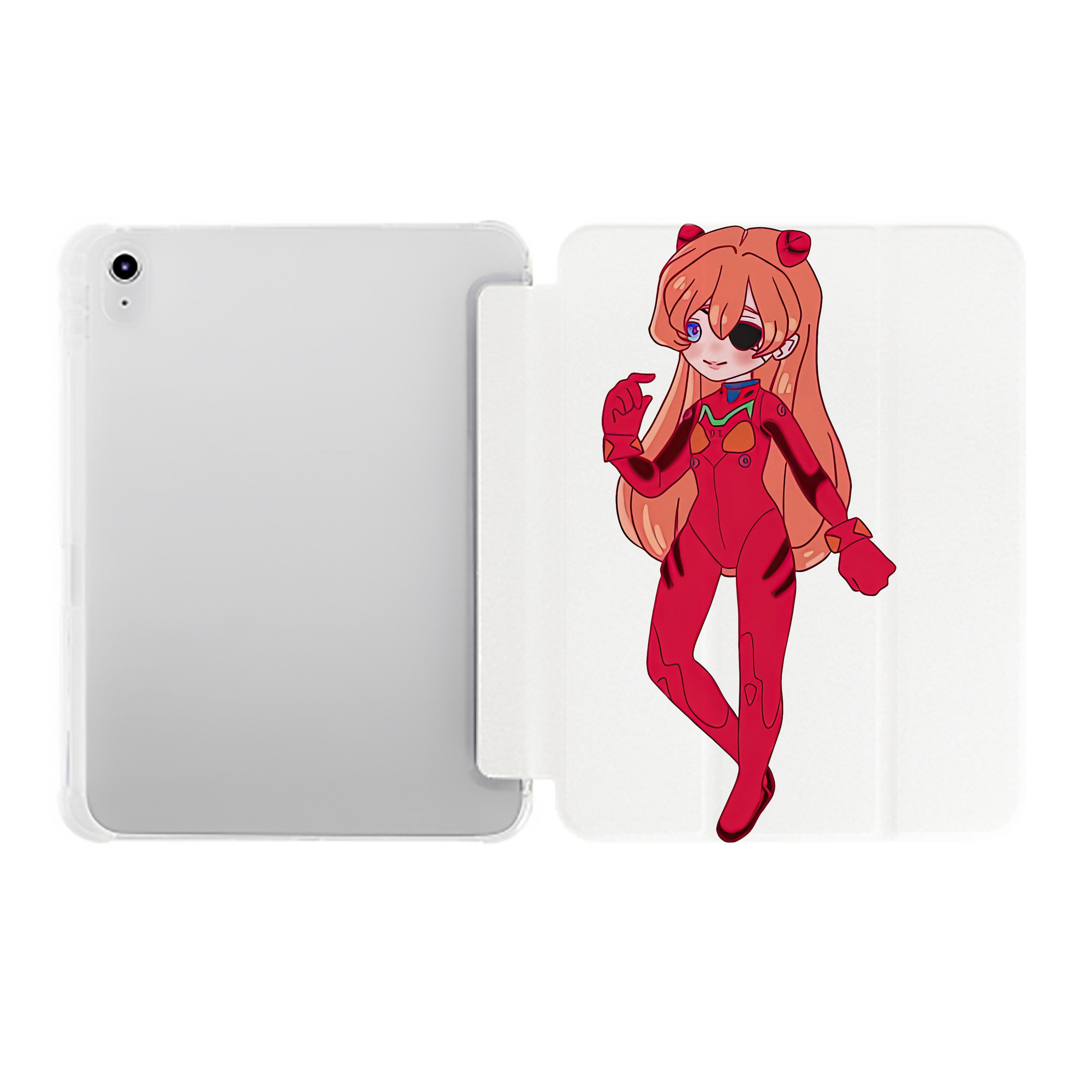 （画像用） EVA 新世紀エヴァンゲリオン IPad ケース ペン収納付き 三つ折りスタンド PUレザー×シリコン 対応機種9.5/10.5/10.9インチ